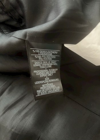 Düğmeli Siyah hakiki Deri Erkek kaban - Görsel 8