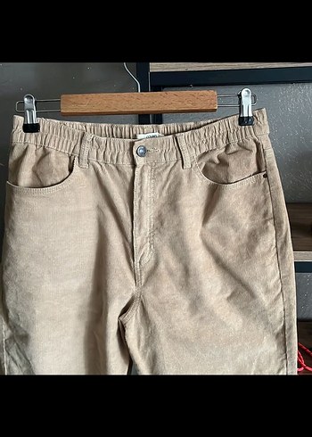 Kadın hasır renk kadife Pantolon - Görsel 2