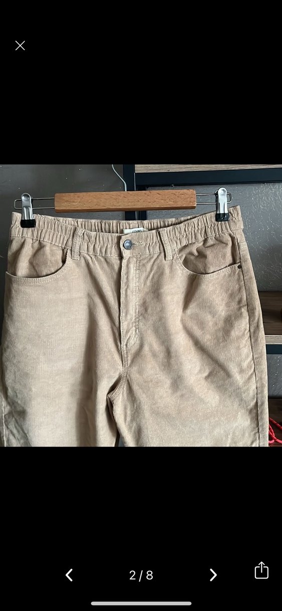 Kadın hasır renk kadife Pantolon - Görsel 2