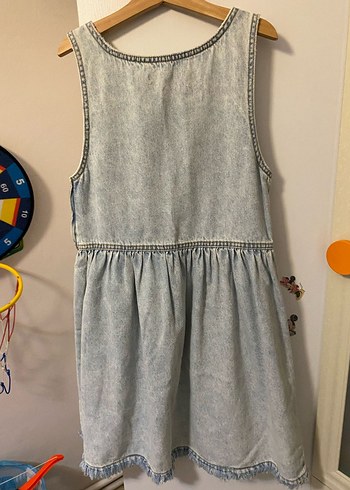 Zara Kız Çocuk Düğmeli Kot Elbise