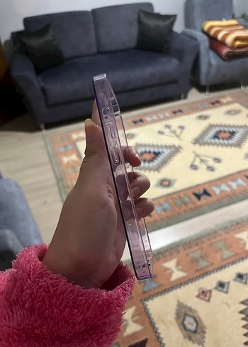 Şeffaf Pembe Pastel Telefon Kılıfı - Görsel 3