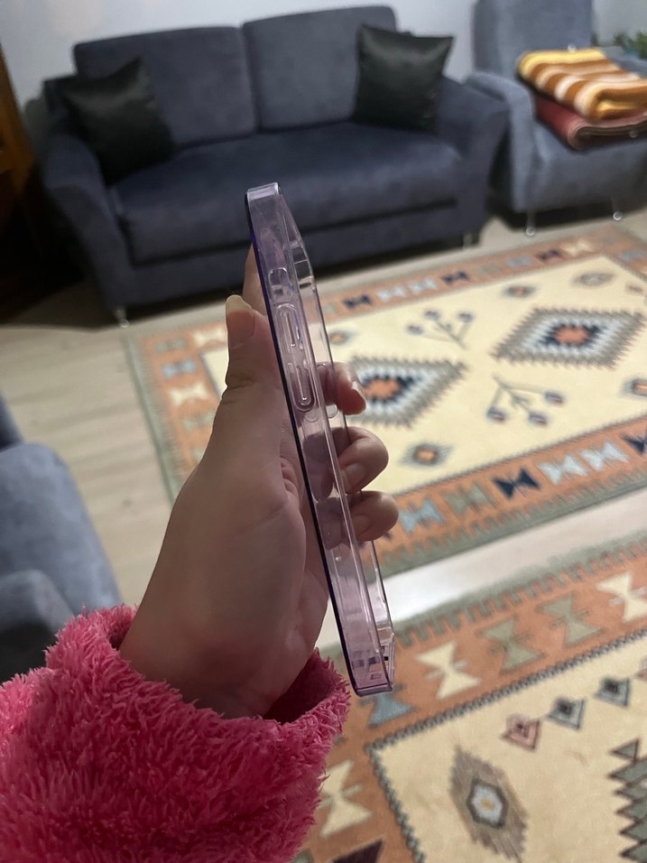 Şeffaf Pembe Pastel Telefon Kılıfı - Görsel 3