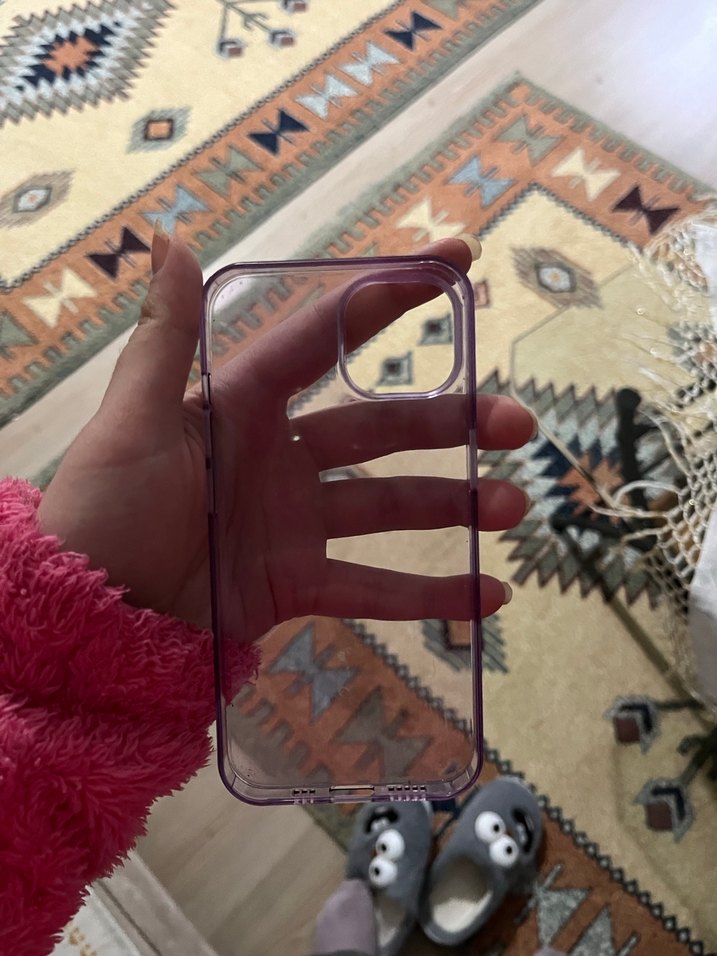 Şeffaf Pembe Pastel Telefon Kılıfı - Görsel 2