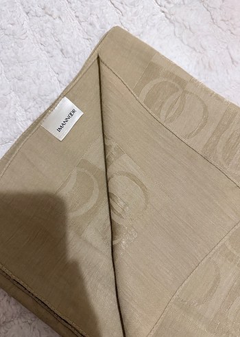 İmamoor dama desen altın renk şal - Görsel 3