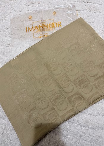 İmamoor dama desen altın renk şal - Görsel 4