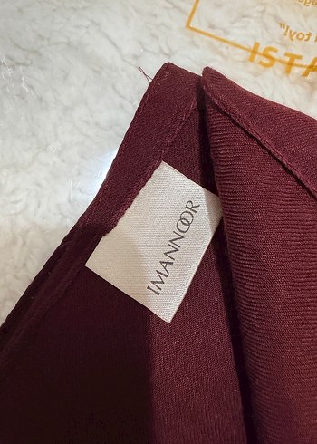 İmamoor dama desen bordo şal - Görsel 5