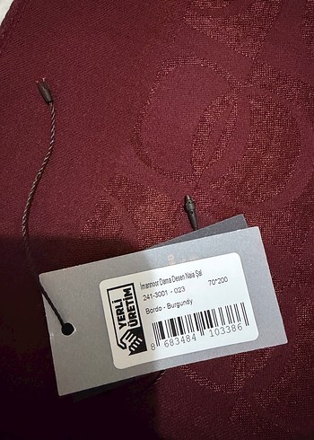 İmamoor dama desen bordo şal - Görsel 3