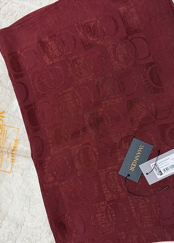 İmamoor dama desen bordo şal - Görsel 6