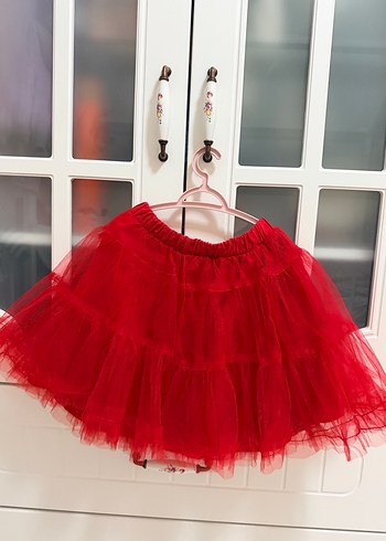 Kız Çocuk Kırmızı tütü Etek - Görsel 3