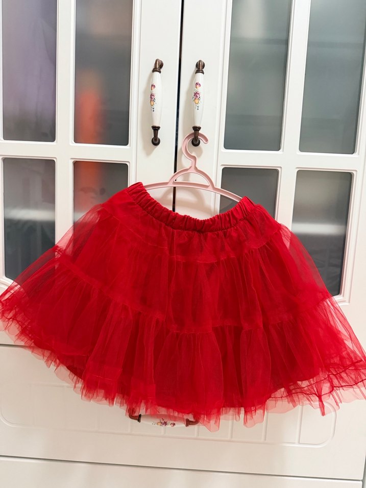 Kız Çocuk Kırmızı tütü Etek - Görsel 3