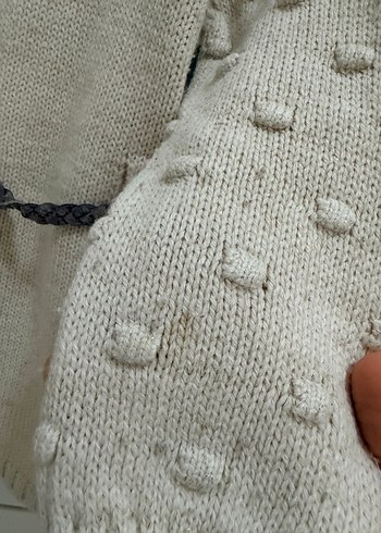 Kız Çocuk Bej Triko Hırka - Görsel 4