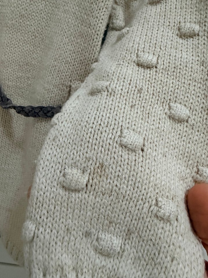 Kız Çocuk Bej Triko Hırka - Görsel 4