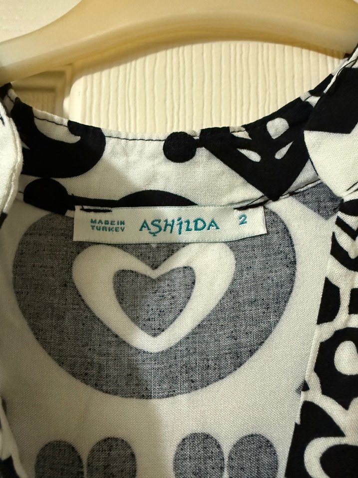 Bohem Siyah Desenli Uzun Elbise - Görsel 4