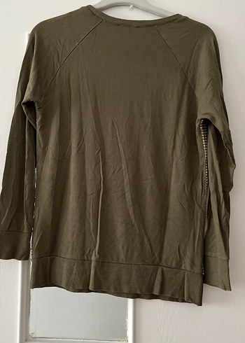 Kadın Cep Detaylı Pamuklu Uzun Kollu Kazak - Görsel 4