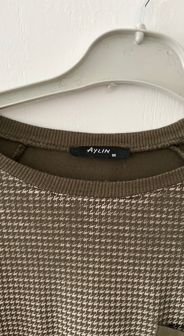 Kadın Cep Detaylı Pamuklu Uzun Kollu Kazak - Görsel 3