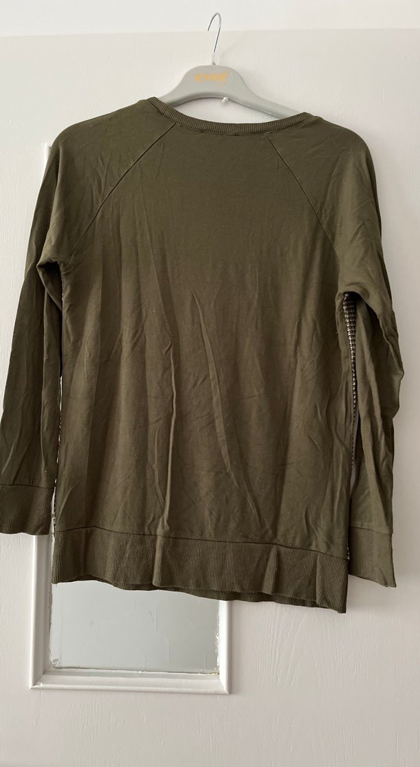 Kadın Cep Detaylı Pamuklu Uzun Kollu Kazak - Görsel 4