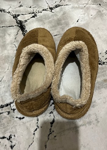 Kahverengi  Sıcak Kürklü Ev Terliği - Görsel 2