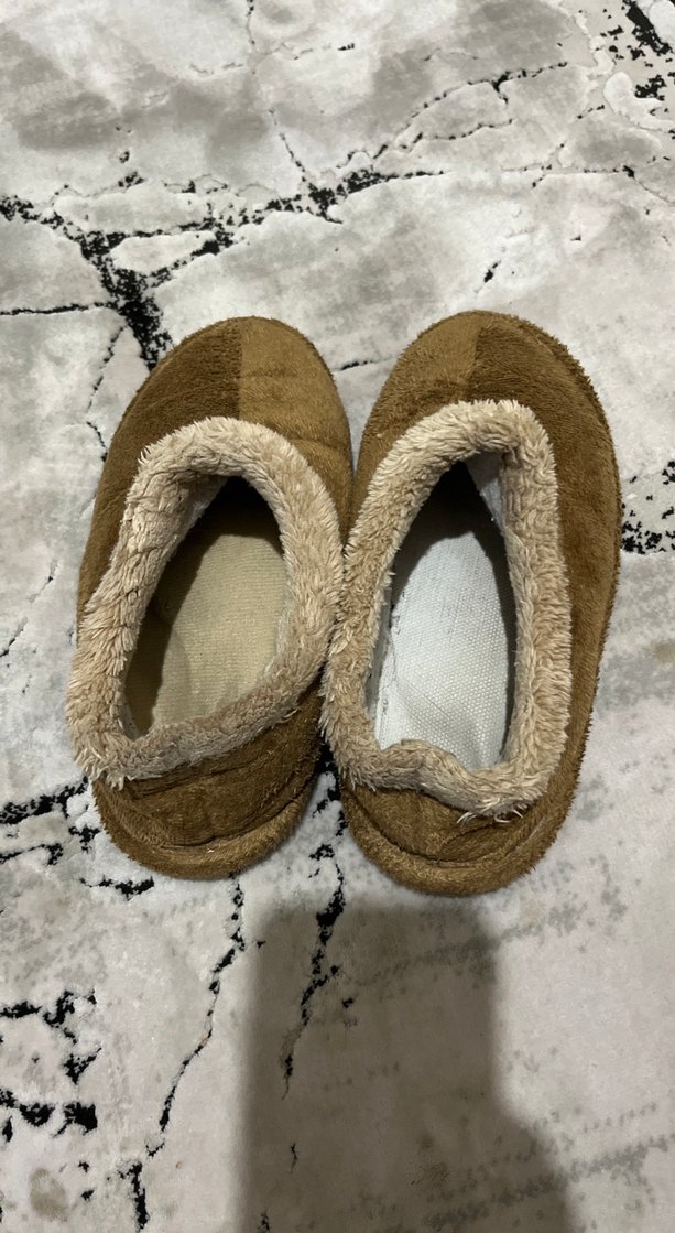 Kahverengi  Sıcak Kürklü Ev Terliği - Görsel 2