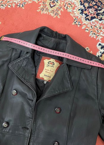 Vintage hakiki deri ceket - Görsel 8