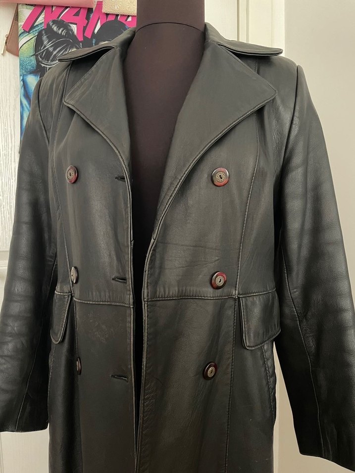 Vintage hakiki deri ceket - Görsel 4