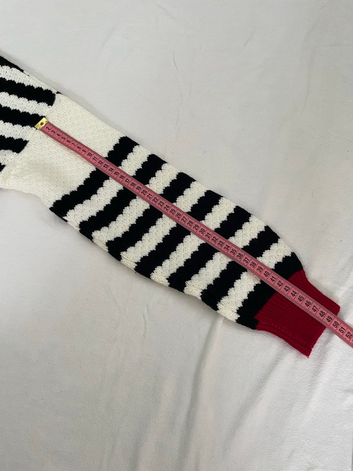 Kadın Çizgili Örgü Triko Kazak - Görsel 4