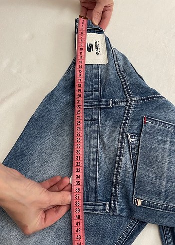 işleme detaylı vintage jeans - Görsel 5