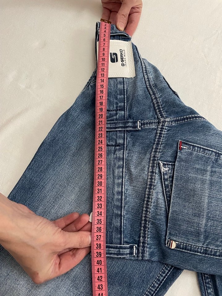 işleme detaylı vintage jeans - Görsel 5