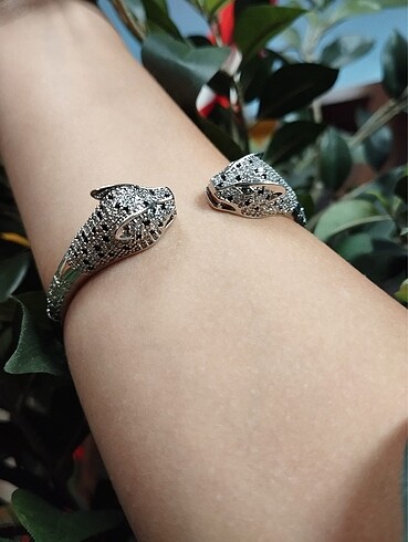 Pandora SILVER çift baş yılan motifli çelik bilezik