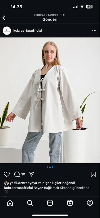 Beyaz kimono