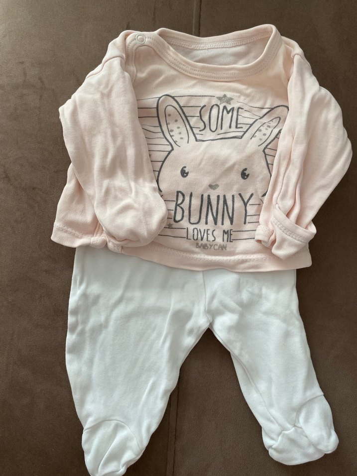 Beyaz Uzun Kollu Bebek Kıyafet Takımı - Görsel 2