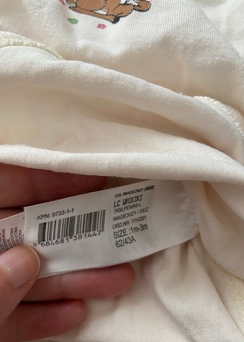 Baskılı Fırfırlı Beyaz Bebek Takımı - Görsel 3