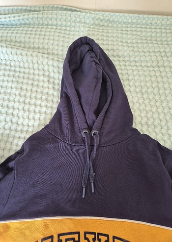 Next Sarı Lacivert Unisex Kapüşonlu Sweatshirt - Görsel 2