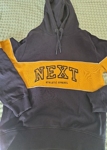 Next Sarı Lacivert Unisex Kapüşonlu Sweatshirt - Görsel 3