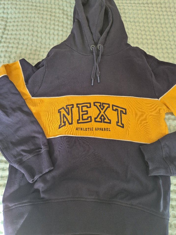 Next Sarı Lacivert Unisex Kapüşonlu Sweatshirt - Görsel 3