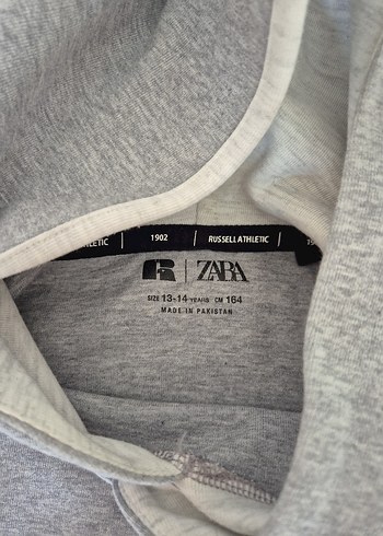 Gri Kapüşonlu Zaral Sweatshirt - Görsel 2