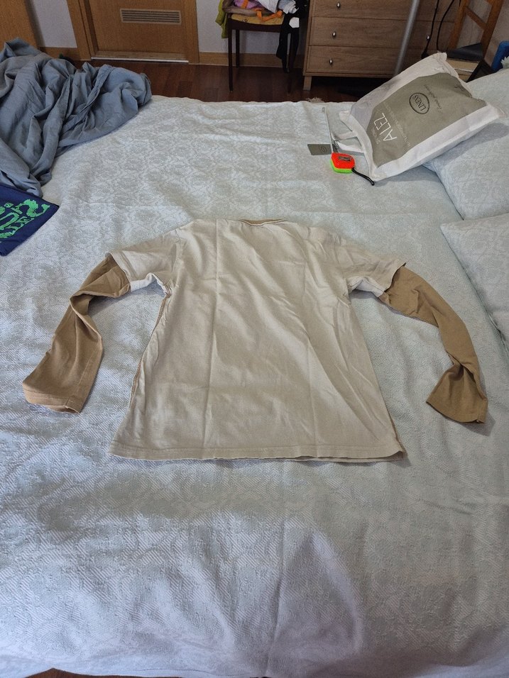 Bej Baskılı Uzun Kollu Erkek Çocuk Tişörtü - Görsel 4