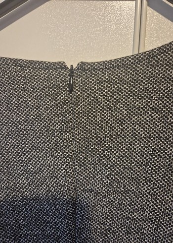 Gri Midi Elbise, Kemerli, Uzun Kollu - Görsel 6