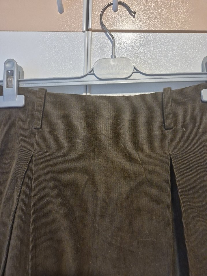 Kadın Koyu Yeşil Pilili Etek - Görsel 4