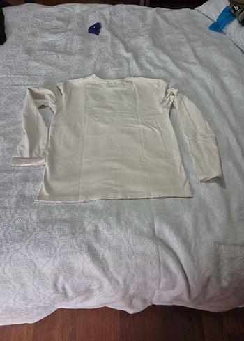 Beyaz Pamuklu Erkek Çocuk Uzun Kollu Tişört - Görsel 5