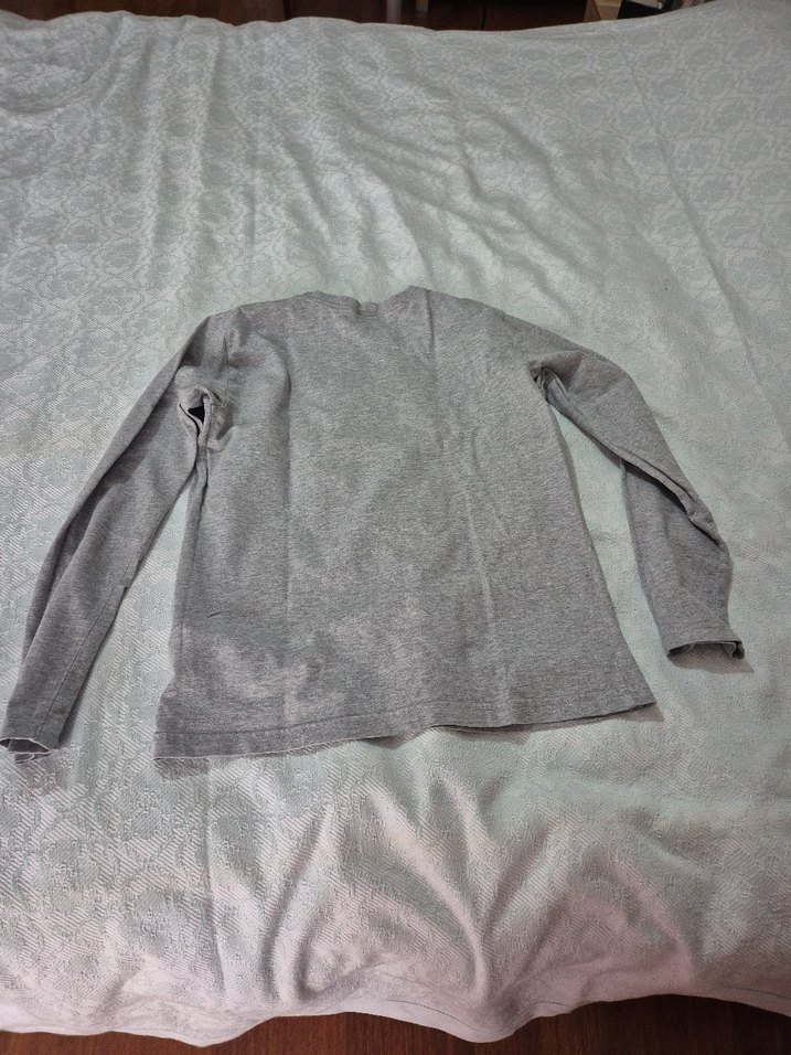 Gri Erkek Çocuk Uzun Kollu Pamuklu Tişört - Görsel 5