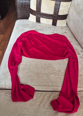 Kadın Crop Kesim Pembe Kadın Blazer - Görsel 5