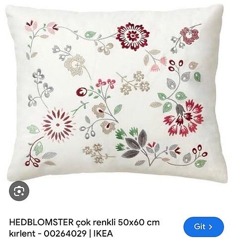 HEDBLOMSTER ikea kırlent iç yastık