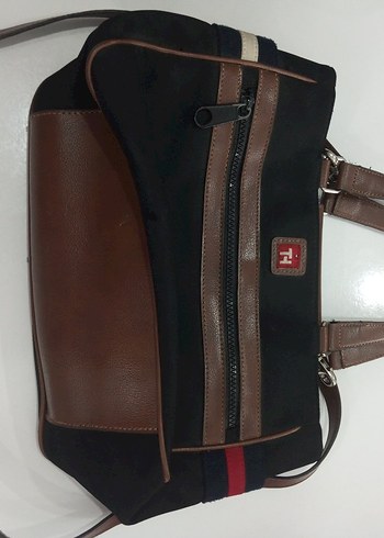 Kahverengi Baskılı Deri Kadın Çanta - Görsel 3