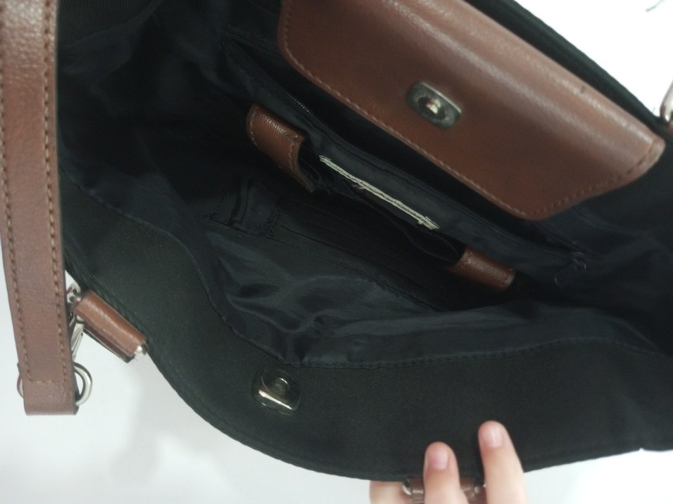 Kahverengi Baskılı Deri Kadın Çanta - Görsel 5