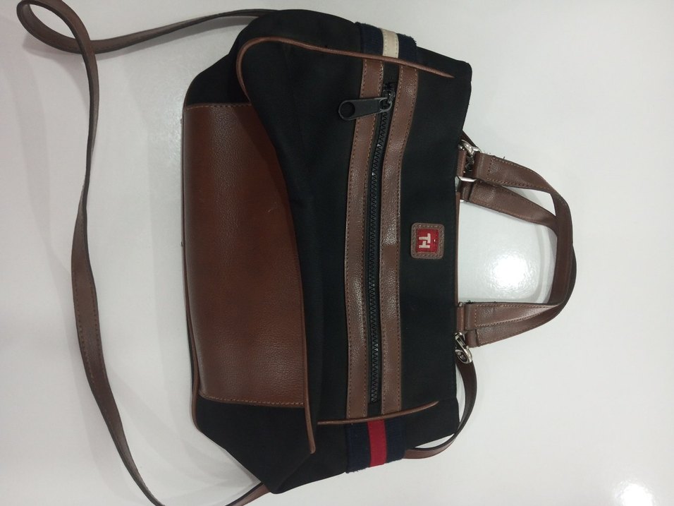 Kahverengi Baskılı Deri Kadın Çanta - Görsel 3