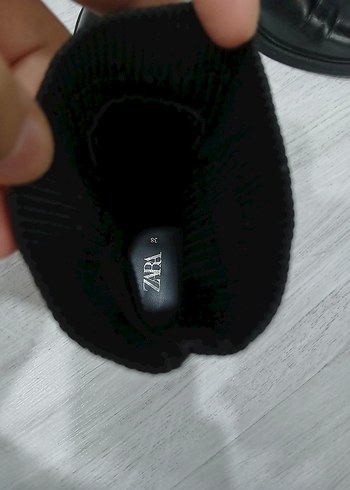 Siyah Deri Kadın Bot, Kalın Topuk, Tokalı - Görsel 7