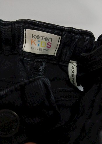 Siyah Erkek Çocuk Bol Kesim Kot Pantolon - Görsel 3
