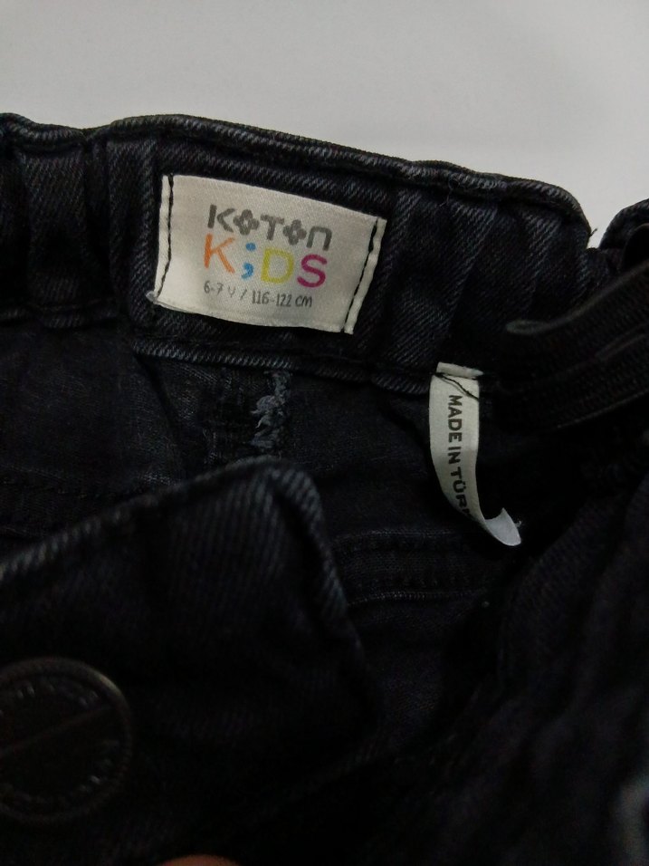 Siyah Erkek Çocuk Bol Kesim Kot Pantolon - Görsel 3