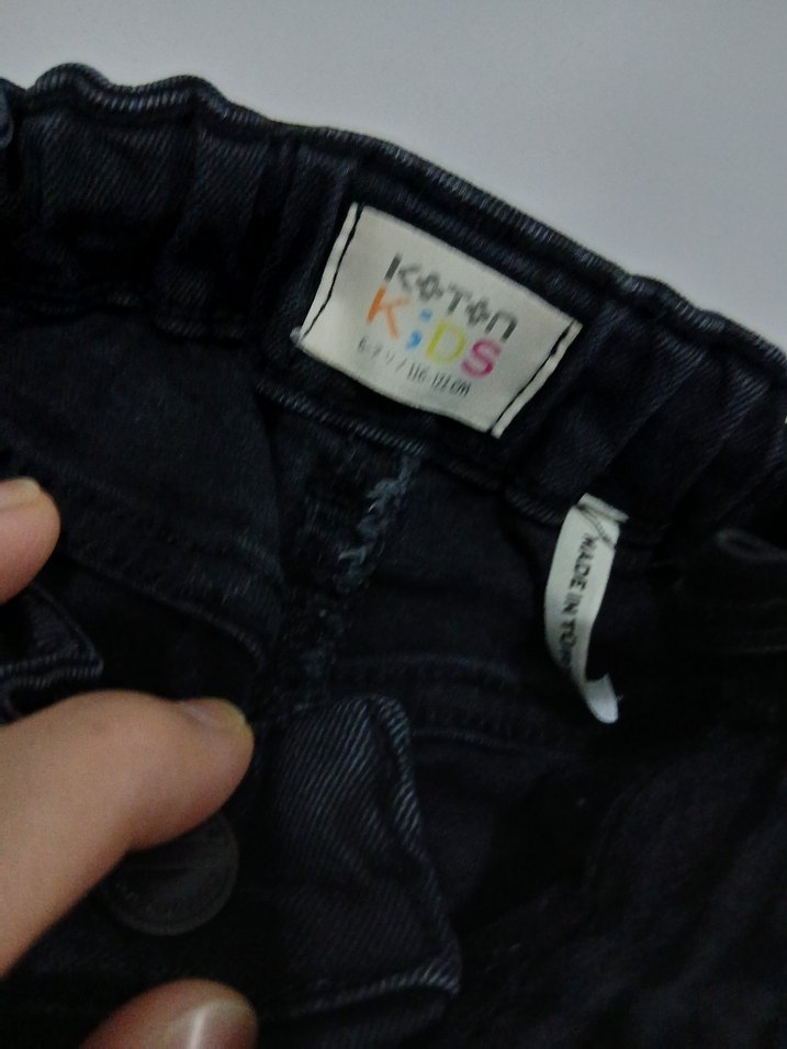 Siyah Erkek Çocuk Bol Kesim Kot Pantolon - Görsel 5