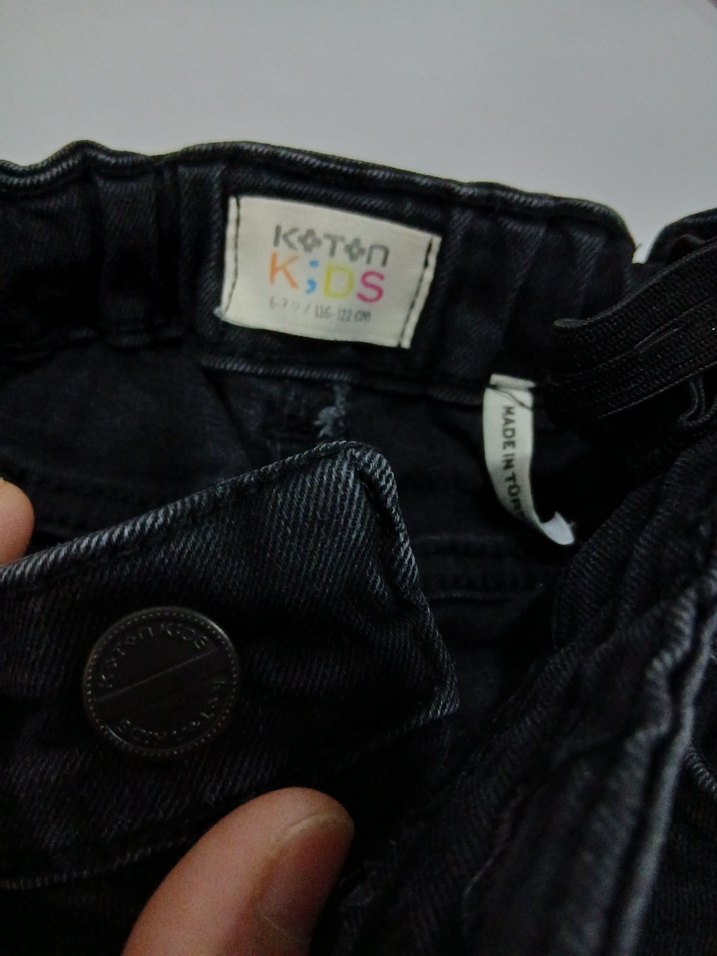 Siyah Erkek Çocuk Bol Kesim Kot Pantolon - Görsel 4